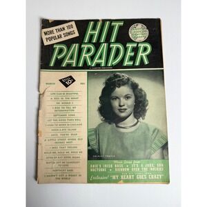 Vintage Hit Parader‎ Magazine March 1947 Shirley Temple Cover Music Lyrics 1940s